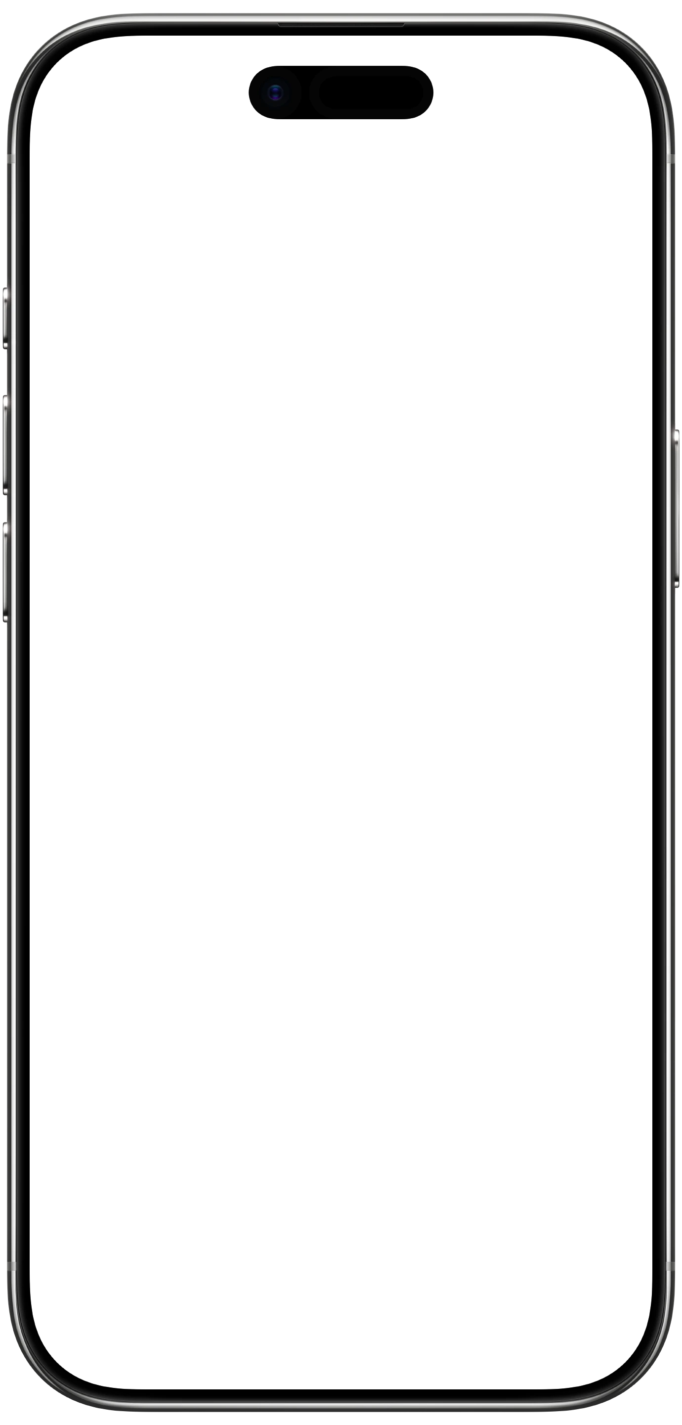 iPhone Air Cloud White device frame, empty and transparent