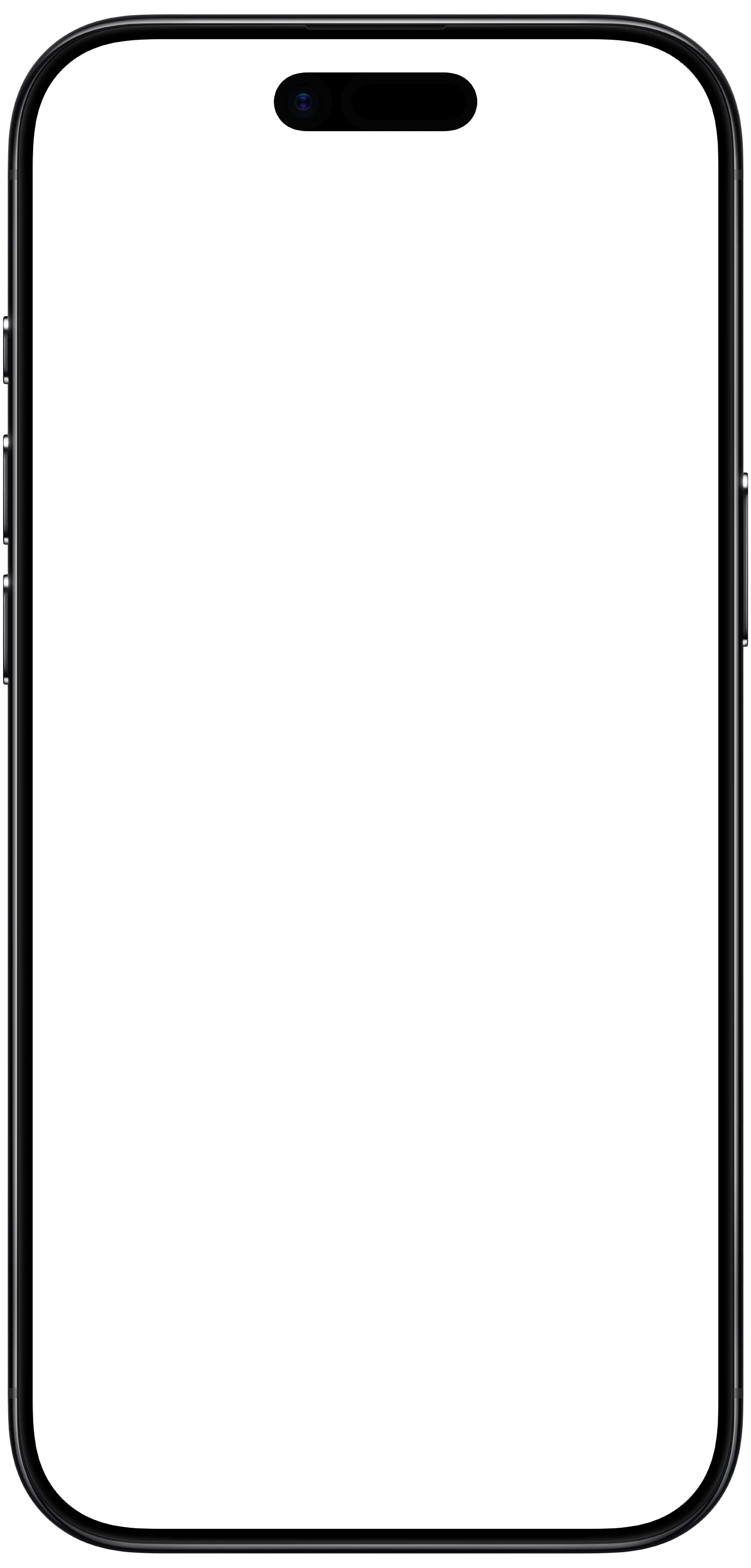 iPhone Air Space Black device frame, empty and transparent